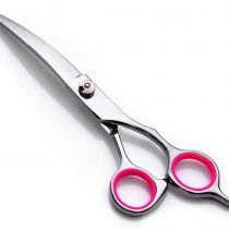 AILOVA Curved Dog Scissors, Pet Gromming Curved Scissors 6" Stainless Steel Dog Cat Cutting Hair Scissors Down Curved Scissors