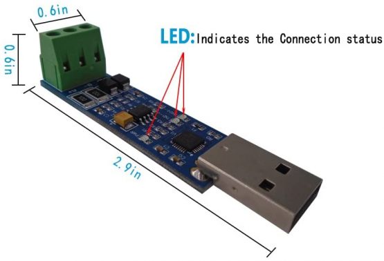 DSD TECH USB 2.0 to RS485 Serial Data Converter CP2102 Adapter Compatible with Windows 7,8,10,Linux,Mac OS - Image 2