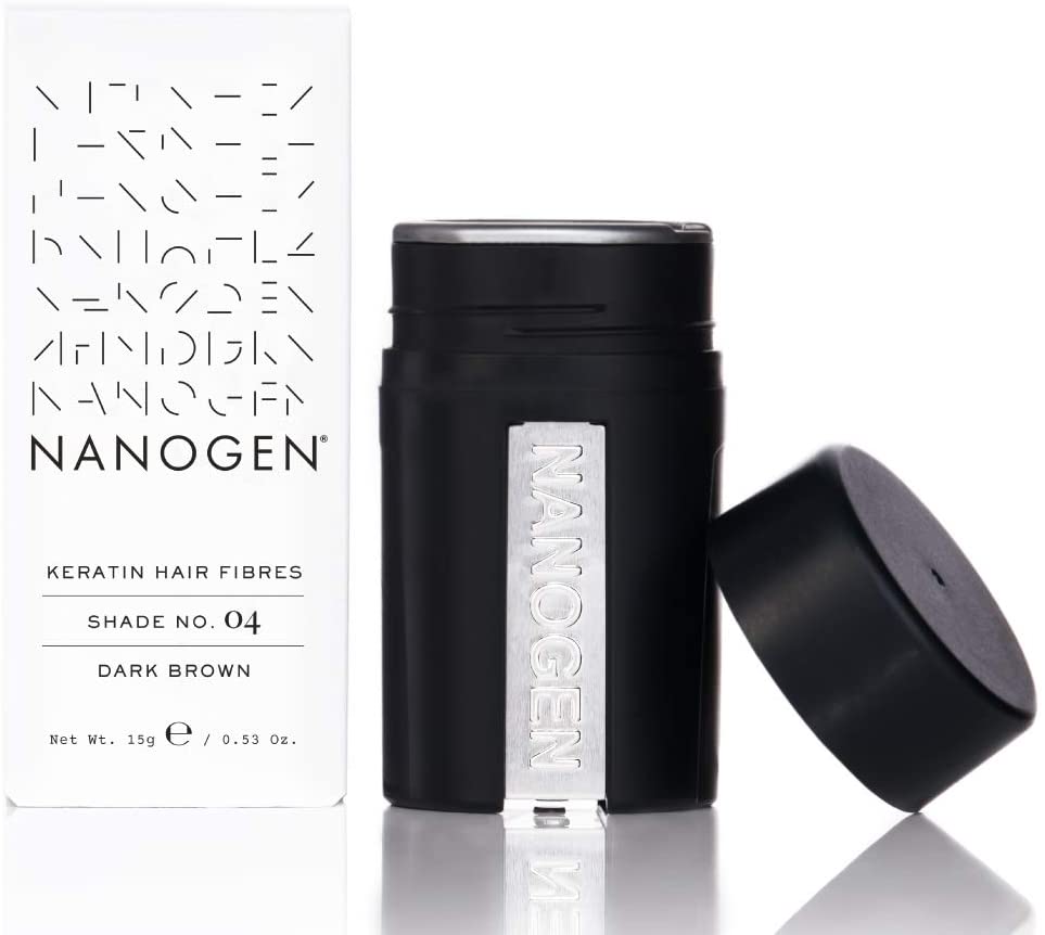 Nanogen Keratin Thickening Hair Fibres, 15 g, Dark Brown, 15 g (Pack of 1)