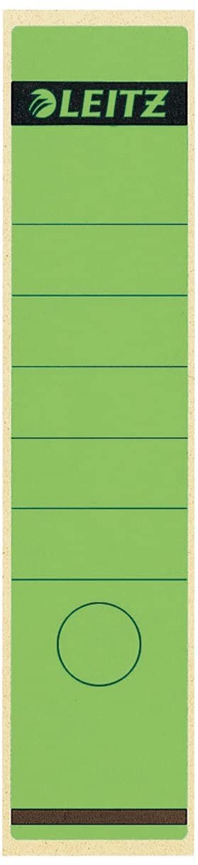 Leitz 16401055 File Spine Labels Self-Adhesive Long Wide Pack of 100 Green, 55 Rückenschilder - Papier, lang/breit, 100 Stück