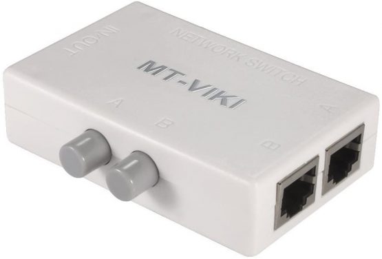 LEAGY MT-VIKI 2 Ports Network Switch Splitter Selector Hub 2-In 1-Out or 1-In 2-Out 100M MT-RJ45-2M