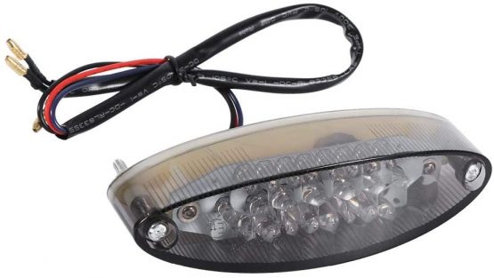 Motorcycle Tail Light, Universal 12V Motorcycle Brake Tail Light 28 LEDs Stop Light Smoke Lamp License Plate Tail Light Rear Red LED Tail Light for Motorcycle Cruiser Bike ATV - Image 2