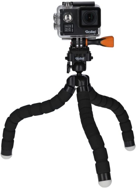 Rollei Monkey Pod | Mini Tripod with Flexible Legs | incl. ball head, non-slip rubber feet and quick-release plate | Red - Image 4