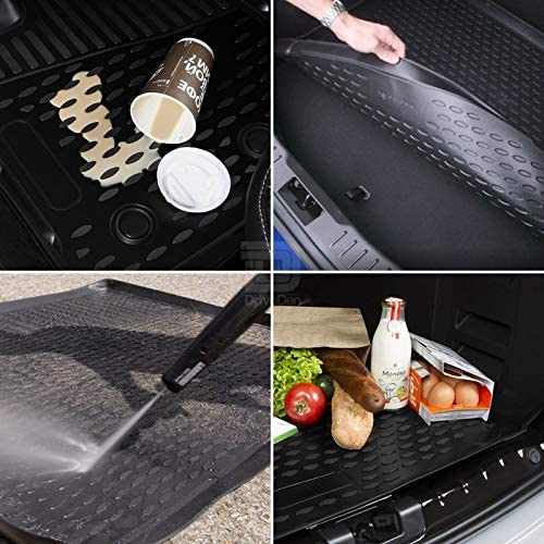 Novline MAT053 Custom Tailored Fit Black Rubber Boot Liner Mat (with Full Spare Wheel) - Image 3
