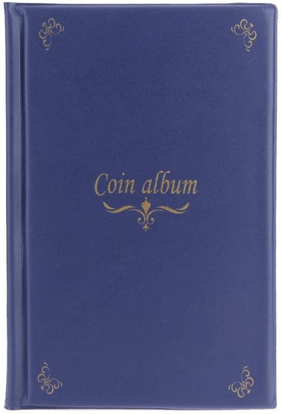 MULOVE 150 Pockets Coin Collectors Album, Coin Collection Holder Book Suitable for Coin Diameter Less Than 1.65 Inches Storage,Blue