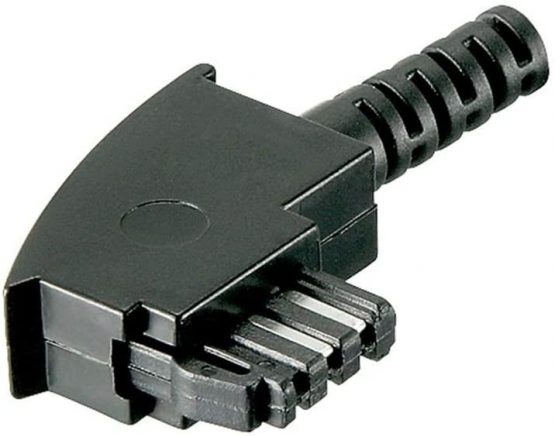 Goobay 50247 TAE-F connector with kink protection.