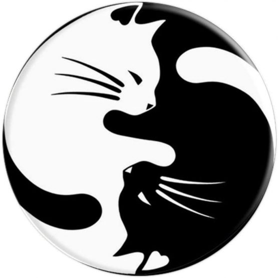 Cat Yin and Yang PopSockets PopGrip: Swappable Grip for Phones & Tablets - Image 3
