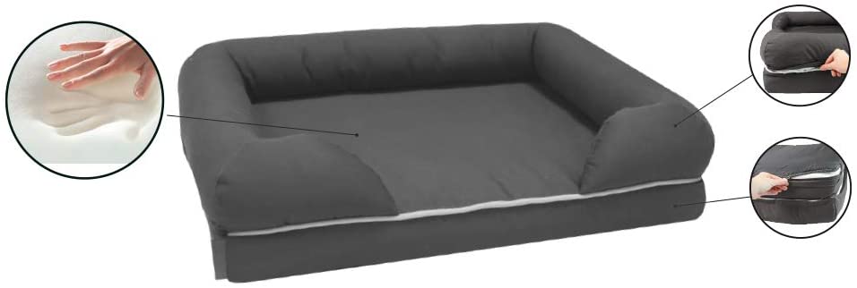 Croci Revenant Limitless, Dog bed, Memory foam bed, Ergonomic sofa with washable cover, Waterproof cushion, Dog bed size S - Image 2