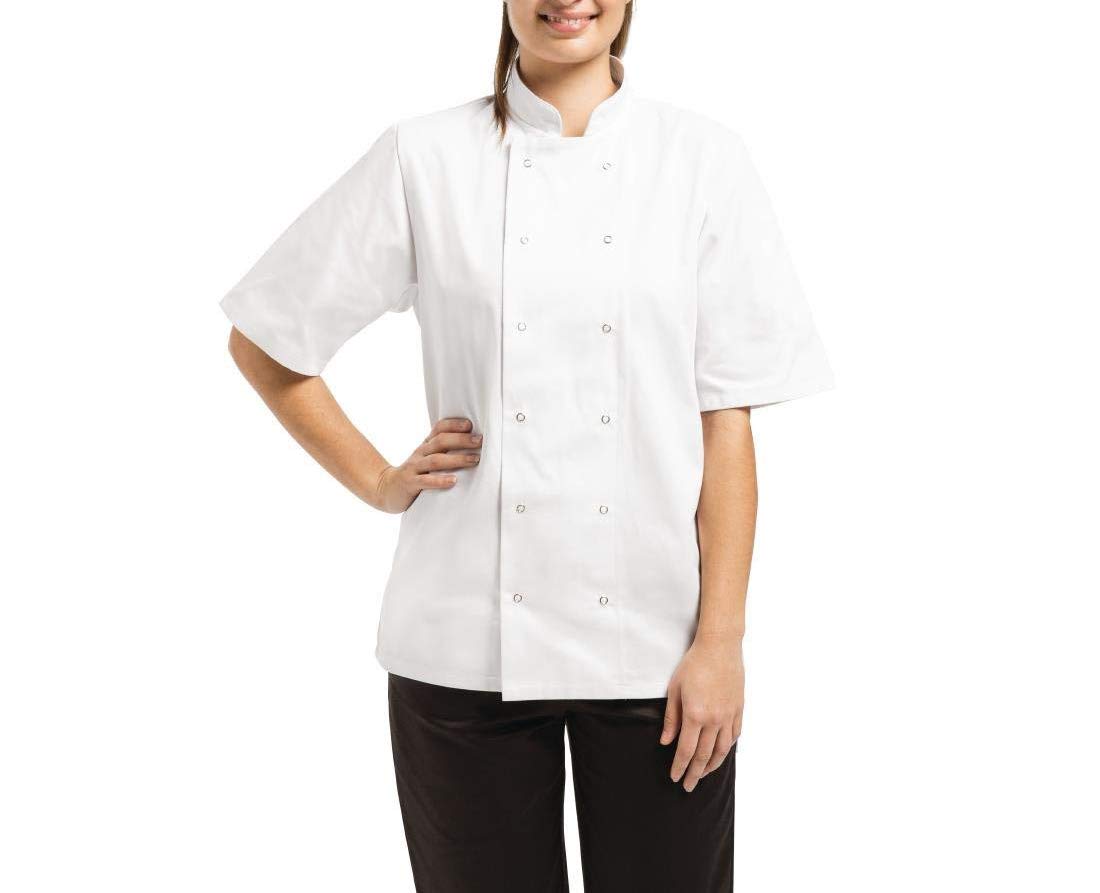 Whites Chefs Clothing Apparel A211-M Vegas Chef Jacket, Short Sleeve, White
