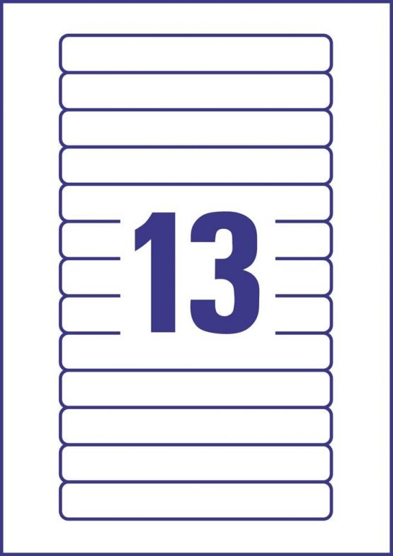 Avery Zweckform L4746REV-25 25 Labels for VHS Video Cassettes Narrow Sides Re-writeable 147.3 x 20 mm - Image 2