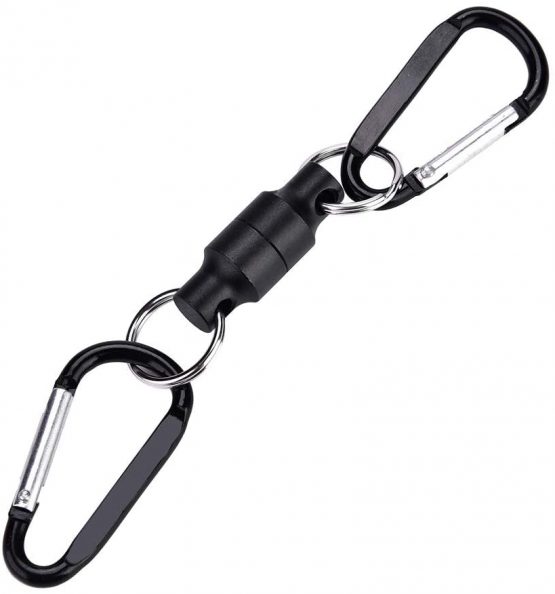 Fishing Magnetic Buckle Stainless Steel Fly Fishing Magnetic Net Release Clip Hanging Holder Lanyard Clip