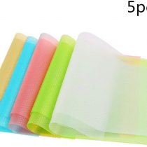 Refrigerator Pad 5 Pieces Cupboard Mat Colorful Antifouling Mildew Non Slip Can Be Cut Drawer Mat for Kitchen Fridge Drawer