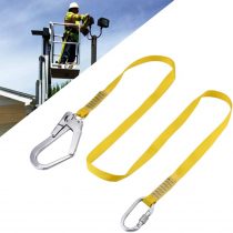 UBAYMAX Safety Lanyard, Outdoor Climbing Harness Belt Lanyard Fall Protection Strap with Large Snap Hooks, 22KN/48lbs Positioning Restraint Rope for Climbing, Roofing, Tree Trimming, Rescue Services