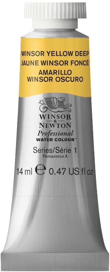 Winsor & Newton 14 ml Tube Professional Water Colour Paint, Winsor Yellow Deep, 13.9 ml (Pack of 1)