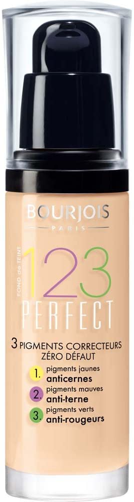 Bourjois 123 Perfect Medium Coverage Liquid Foundation 52 Vanilla, 30 ml (Pack of 1), Vanille