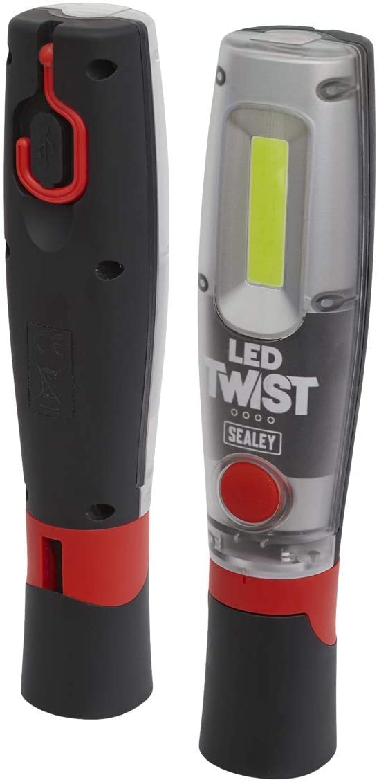 Sealey LED Twist Rechargeable Inspection Light 8W COB & 1W SMD - LED1001