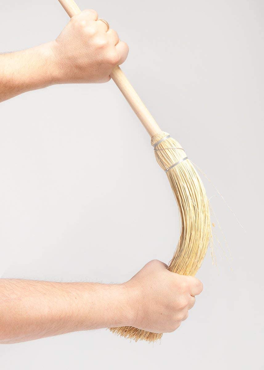 Mendi Fantasy Broom 39" Handmade in Spain 111 cm, Natural - Image 2