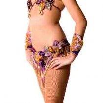 Star Cutouts Ltd SC860 Carnival Purple Peacock Lady Dancing Cardboard Cutout for Fans, Parties and Collectors Height 194cm, Multicolour