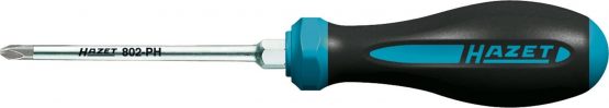 HAZET 802-PH2 Cross Recess Profile PH HEXAnamic Screwdriver - Multi-Colour