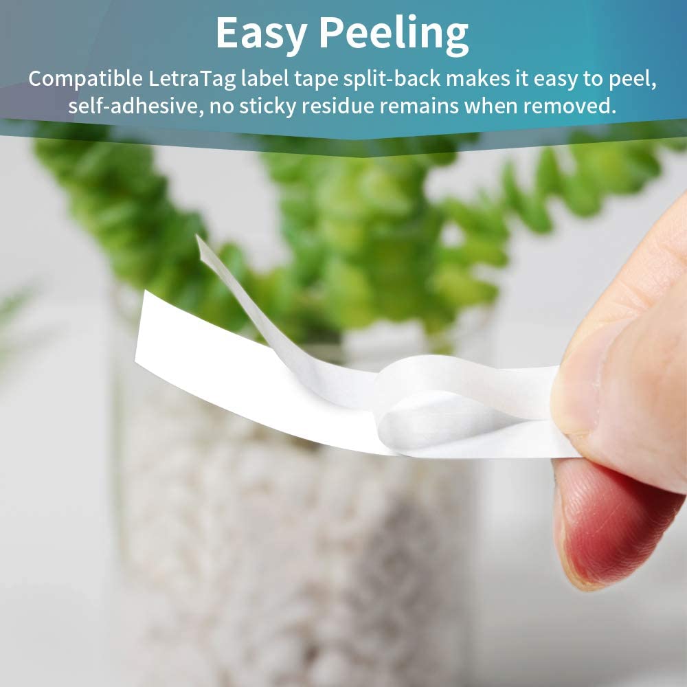 6X Fimax Compatible with Dymo LetraTag Refill Plastic Label Tape, 12mm x 4m for Label Maker LT-100H LT-100T XR - Image 4