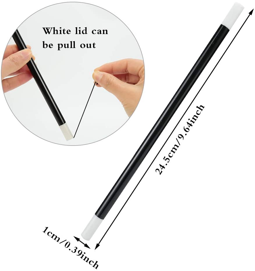 Super Z Outlet Plastic Magic Wand Black & White Spell Casting Stick For Wizard Witch Magician Costume, Party Favors, Birthday Games Kit