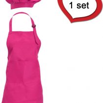 CWFUN 2 Pieces of Kids-Children Bule Apron and Chef Hat,Aprons for Kids-Boys Girls Adjustable Aprons-Children Kid's Kitchen Cooking and Baking Wear(5-13 Years Old) (Baby Blue-1Set, Large)