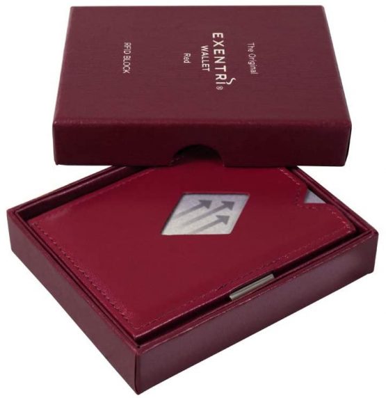 EXENTRI Leather Trifold Wallet - RFID Blocking w/Stainless Steel Locking Clip - Image 4