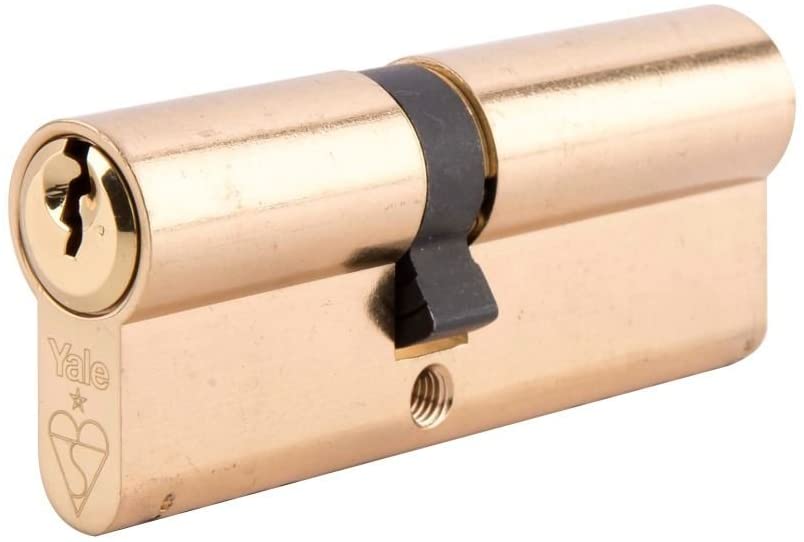 Yale PKM3550-PB - KM Superior 1 Star Euro Cylinder Lock - 35/50 (95mm) / 35:10:50 - Brass Finish - High Security