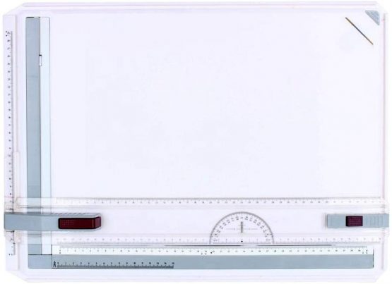 RUNMIND A3 Drawing Board Drafting Table Multifunctional Drawing Board Table with Clear Rule Parallel Motion and Angle Adjustable Measuring System - Image 2