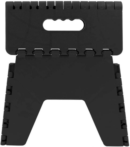 Invero Multi-Purpose Handy Foldable Folding Sturdy Step Stool - Ideal for all Homes, Kitchen, Bathroom, Garages, DIY and more - Black - Image 2