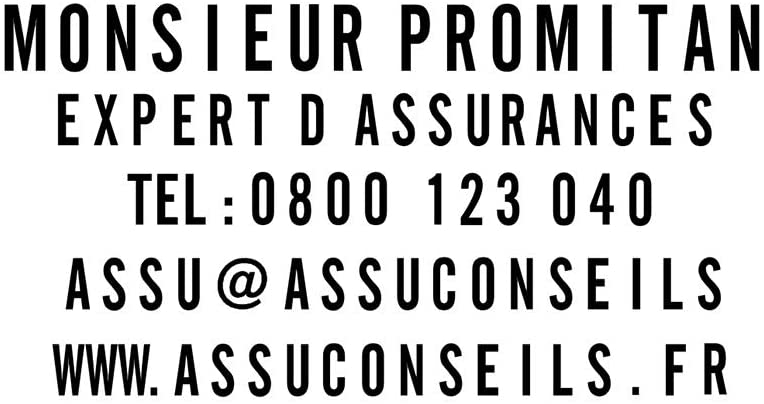 Trodat Printy 4913 Text Stamp Plate Size 58 mm x 22 mm, Black, 5 lignes - Image 2