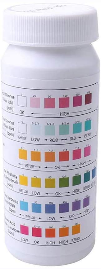 Sehfupoye Pool Test Strips, 6 IN 1 Pool Spa Hot Tub Water Test Strips for PH Total Chlorine, Free Chlorine/Bromine - Image 2