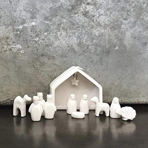 East of India: Boxed Porcelain Nativity Set, White - Image 2