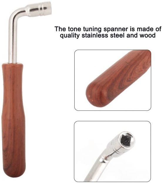 Piano Tuning Wrench, L Shape Stainless Steel Piano Tuning Spanner Lever Square Adapter Piano Guzheng Tuner Tool - Image 4