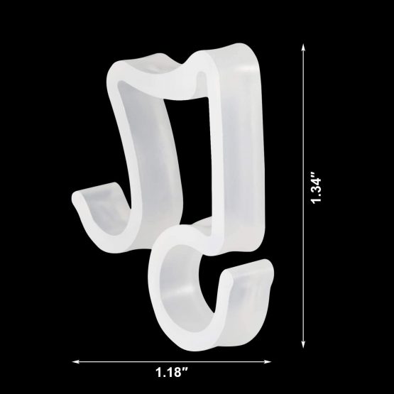 Mwoot 100 Packs Mini Plastic Gutter Hooks, Outdoor Light Hooks Clips