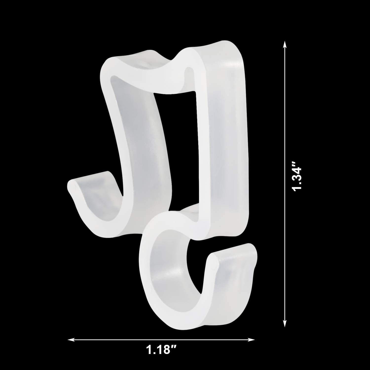 Mwoot 100 Packs Mini Plastic Gutter Hooks, Outdoor Light Hooks Clips