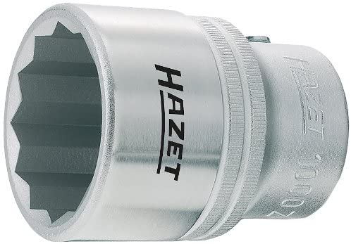 HAZET 1000Z-35 61.5 mm 12-Point Profile Socket - Chrome-Plated/Polished, Schlüsselweite: 35 mm