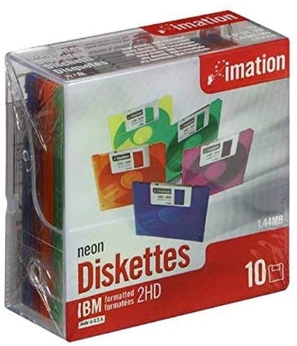 Imation, 10 x Floppy Disk, 1.44 MB, green, blueberry, tangerine, lime, raspberry, PC, storage media, Neon Green - Image 2