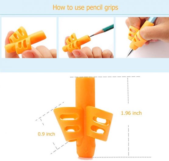 Pencil Grips for Children - 6 Pack Pencil Grips for Kids Handwriting, Ergonomic Writing Training Aid Correction Silicon Gel Pencil Grip for Children Preschoolers (6 Pack) - Image 4