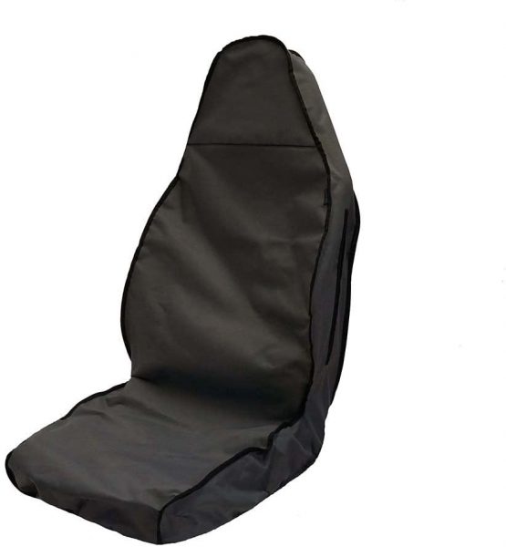 J.R. Tailor Fit Rear Seat Cover Set, Anti-Slip Material in Grey