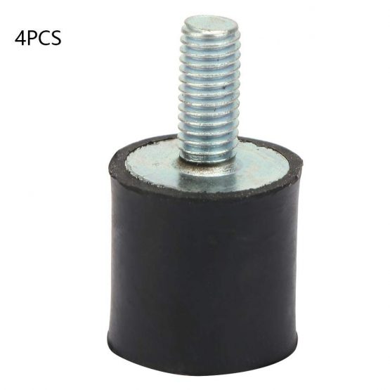 Rubber Mounts, 4Pcs Anti-Vibration Rubber Isolator Mounts with Studs Shock Absorber M3/M5/M6 Rubber Vibration Damping Mounts Car Boat Bobbins(VD15*15 M5*12) - Image 2