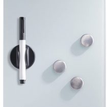 Zeller 11610 Memobord with Hooks Glass 20 x 4 x 40 White