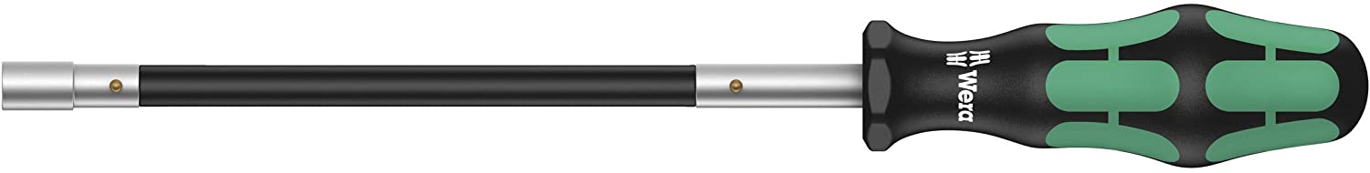 Wera 391 Hose clamp Kraftform flexible shaft screwdriver, HEX 7 mm x 167 mm, 05028150001, Multi-colour, 7 x 160 mm