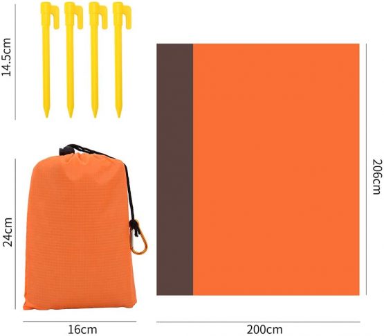 Beach Blanket Picnic Mat Camping Ground Mat Mattress 210 * 200cm Outdoor Blanket Ultralight Pocket Blanket Portable Picnic Mat Multifunctional Camping Baby Climb Ground Mat Mattress - Image 2