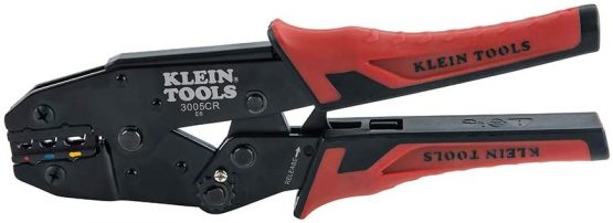 Klein Tools Tool, Ratcheting Insulated Terminal Crimper for 10 to 22 AWG Wire 3005CR
