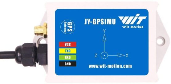 WitMotion WTGAHRS1 10-axis High-stability IMU AHRS Inclinometer, High-precision Acceleration+Gyro+Angle+Magnet+Air Pressure+GPS, TTL Level, Low-consumption Navigation Position Tracker with GPS Antenna