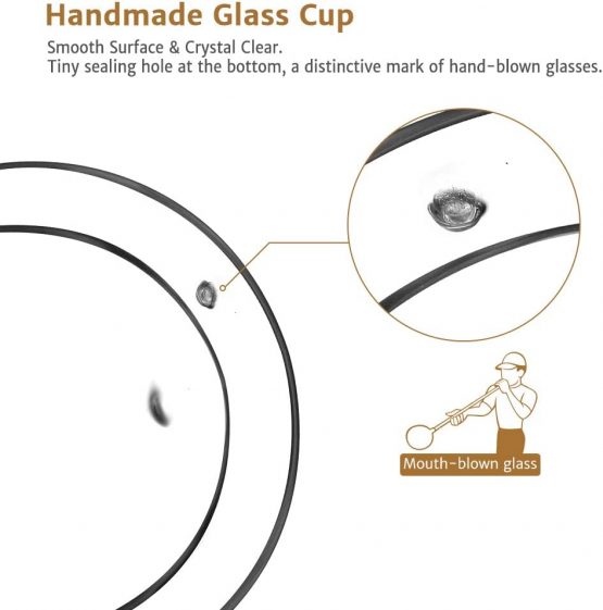 glastal 2x250ml Double Walled Coffee Glasses Mugs Cappuccino Latte Macchiato Glasses Cups for Coffee Tea Milk Juice Ice Cream Borosilicate Heat Resistant Glass Cups - Image 2