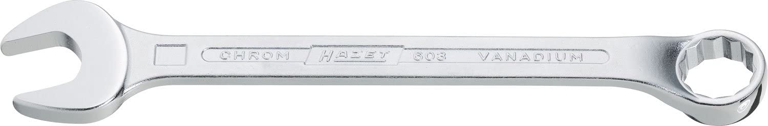 HAZET 603-11 145 mm 12-Point Profile Combination Wrench - Chrome-Plated, 11 mm(Schlüsselweite)