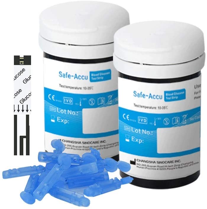 sinocare Diabetes Strips / Blood Glucose Test Strips 50 pcs No Need Code (Only For sinocare Safe Accu Blood Glucose Monitor)