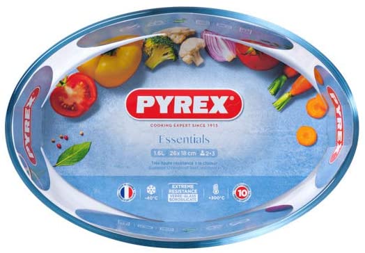 Pyrex Essentials Glass oval Roaster high resistance 26x18x6 cm, Mother-of-pearl, 25 x 17 cm - Image 3